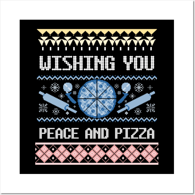 Wishing you Peace and Pizza Wall Art by cacostadesign